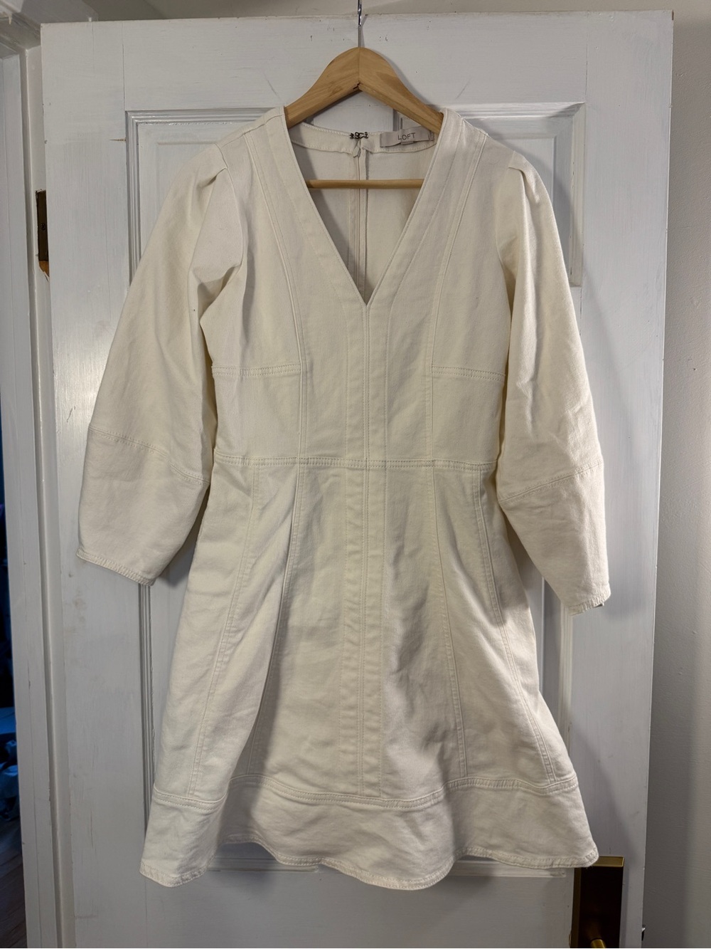 Loft Women’s White Denim Dress